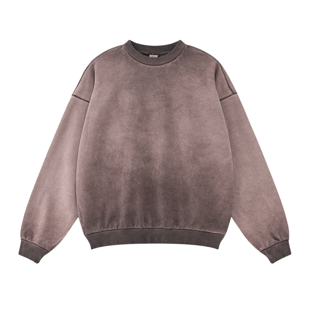 Washed Basic Round Neck Sweatshirt WN7846