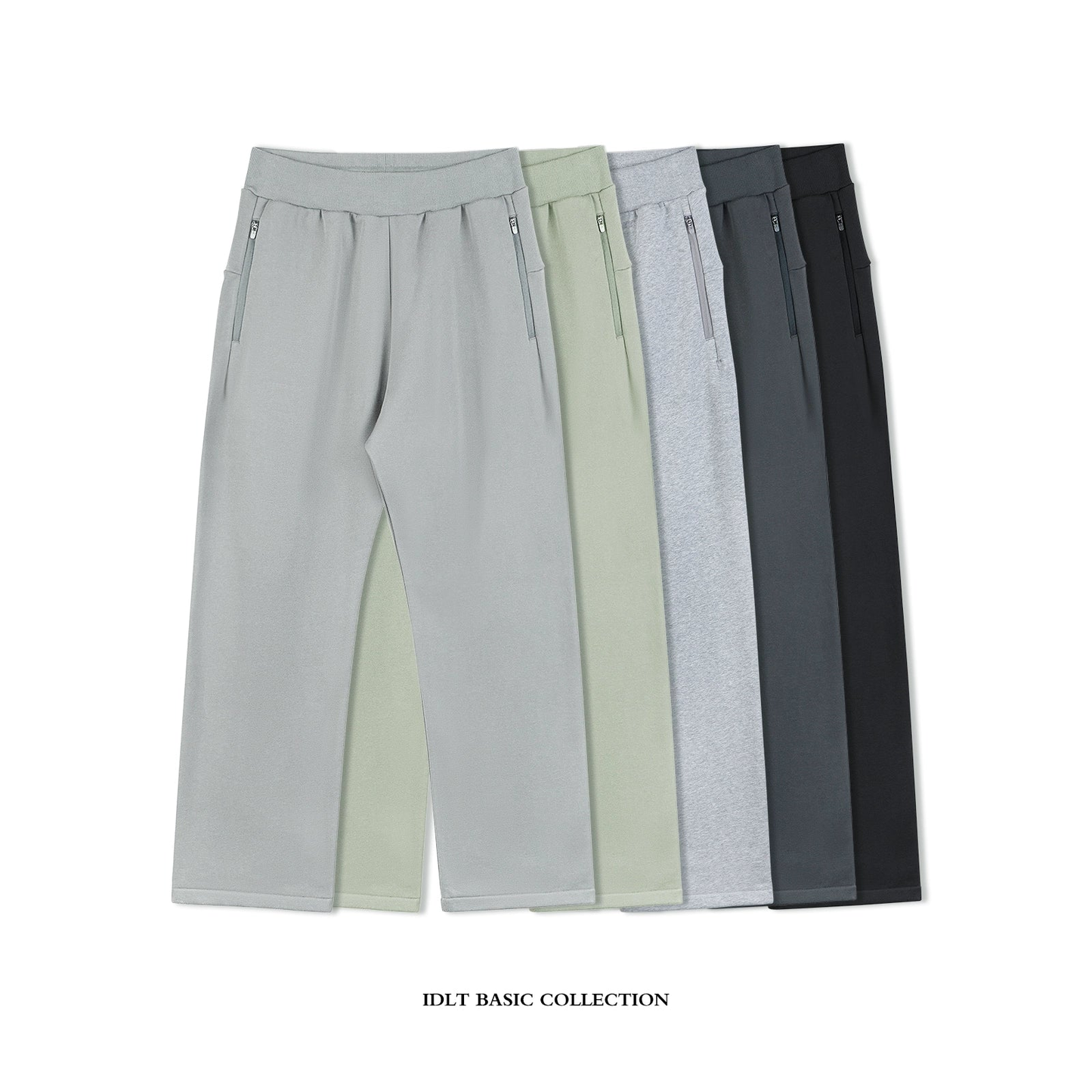 Basic Style Wide Leg Loose Fit Sweatpants WN4261