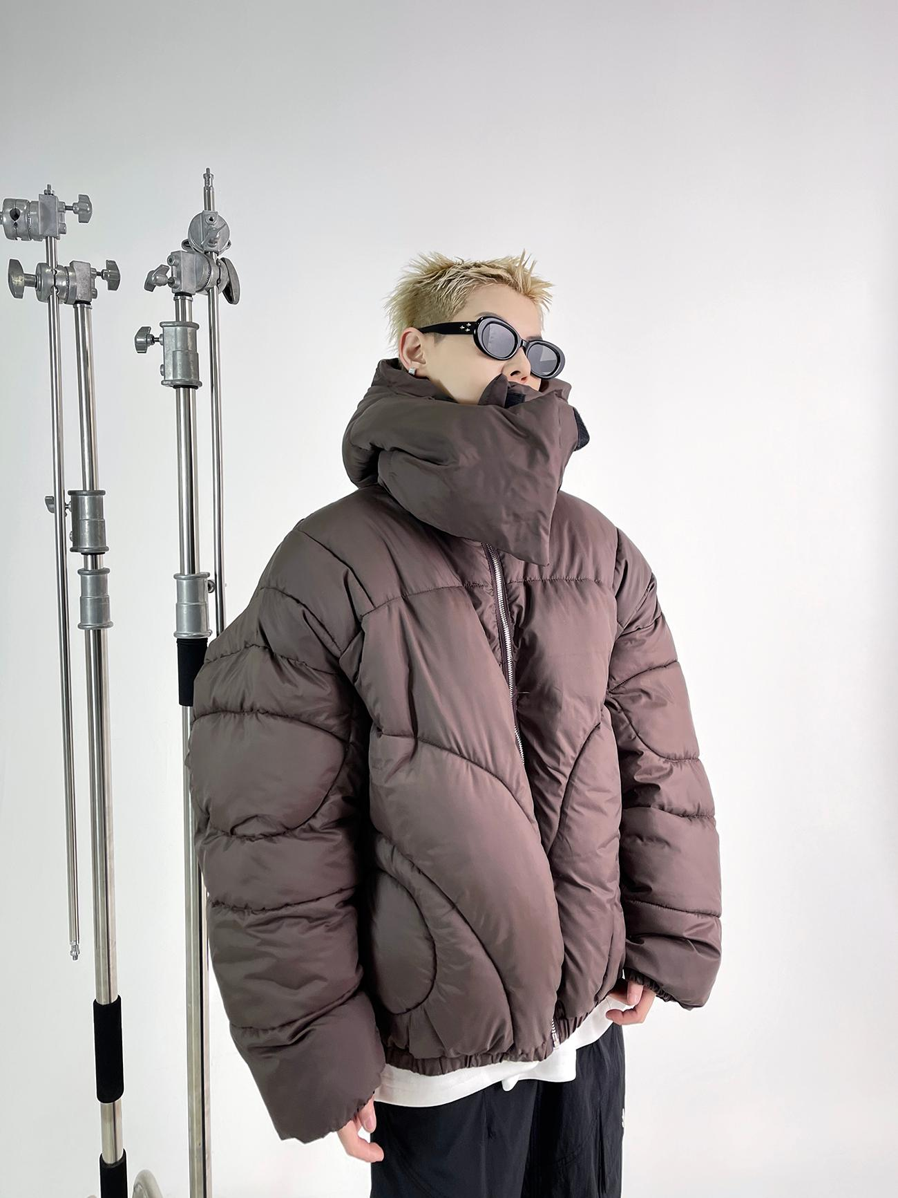 Detachable Hood Oversize Puffer Jacket WN3355