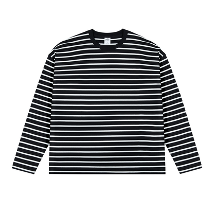Drop Shoulder Stripe Long Sleeve T-Shirt WN4362
