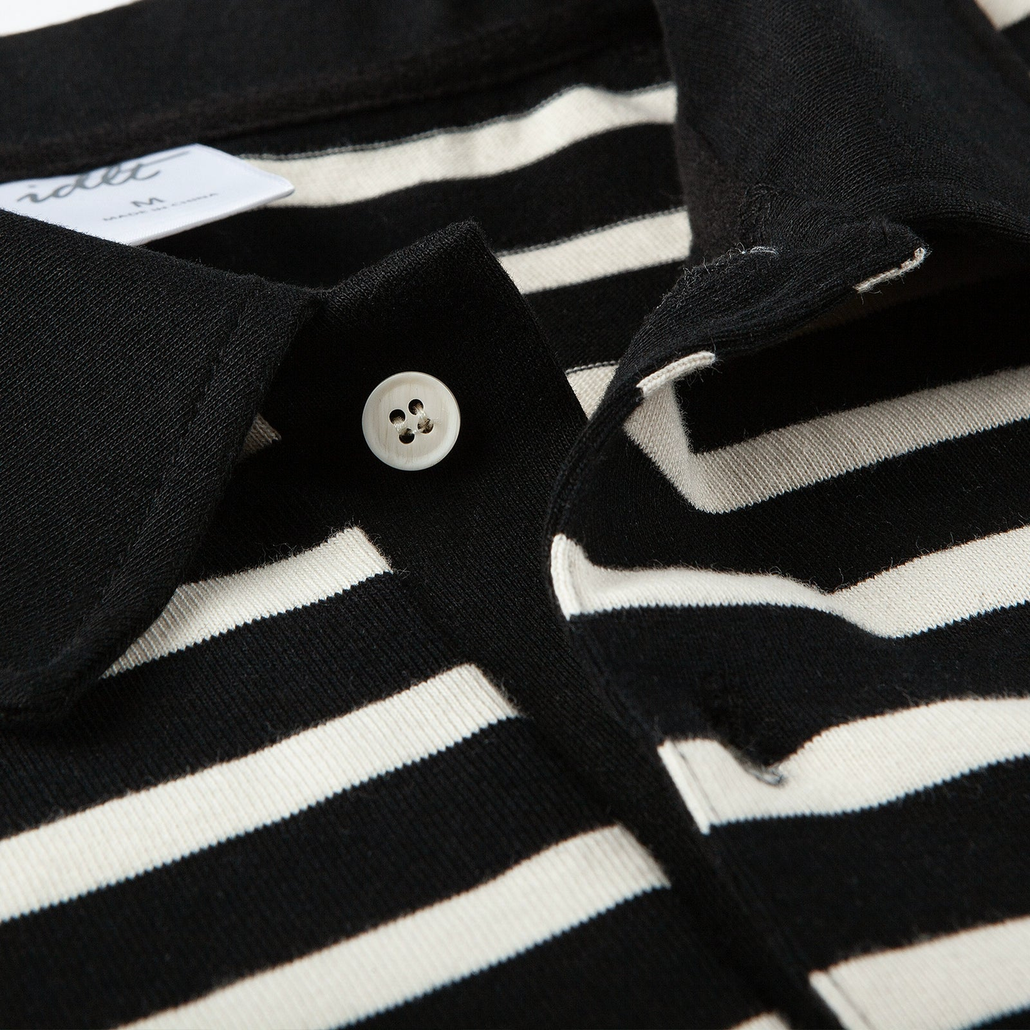 Heavy Weight Stripe Drop Shoulder Short Sleeve Polo Shirt WN4288