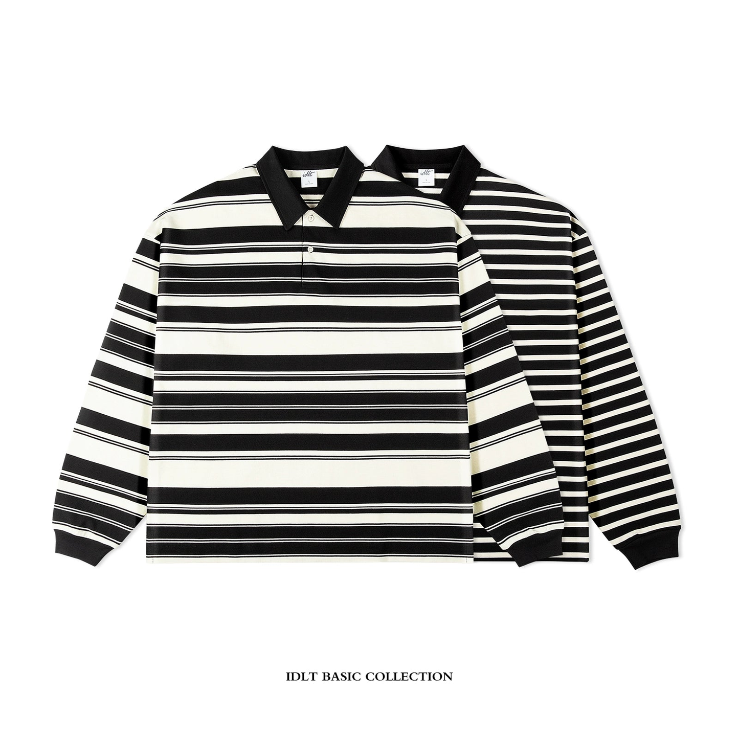 Heavyweigh Stripe Long Sleeve Polo Shirt WN4345