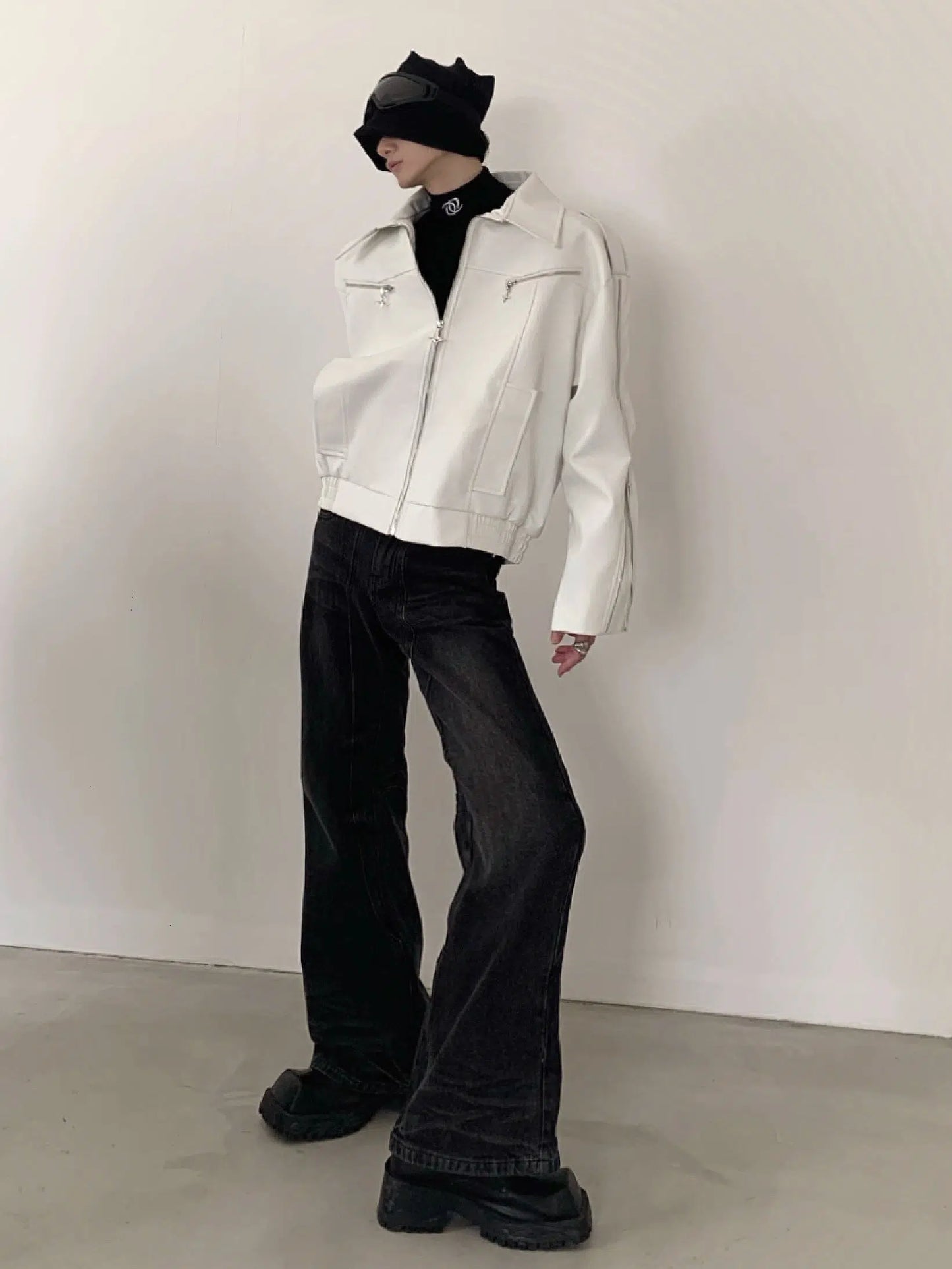 High-waist Flared Denim Jeans WN2719