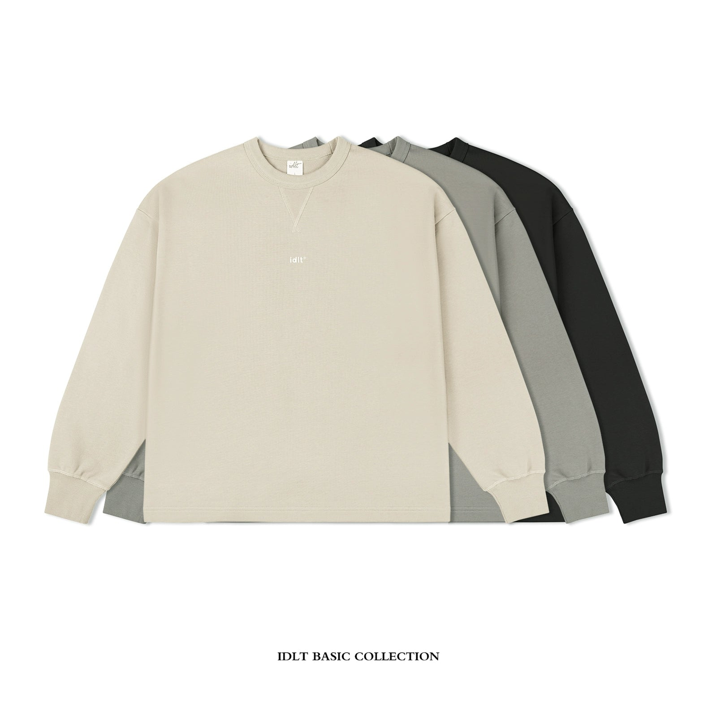 Logo Print Drop Shoulder Round Neck Sweatshirt WN4315