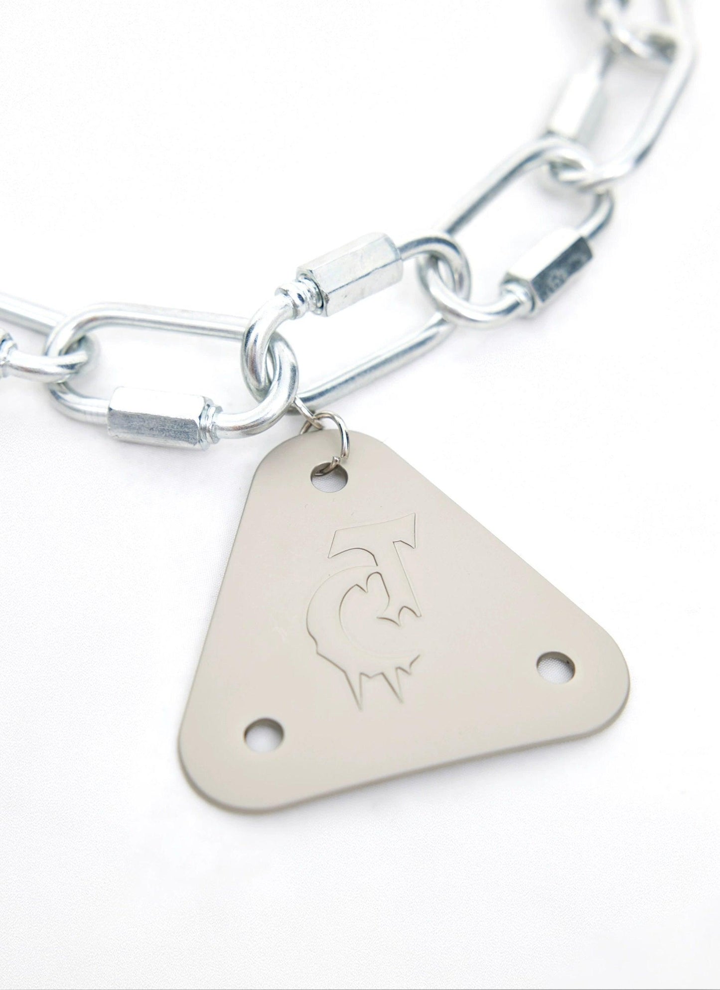 Metal Triangle Logo Pendant Necklace WN2380