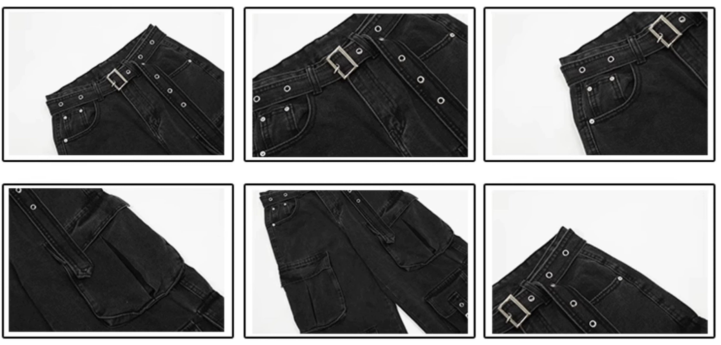 Multi-pocket Workwear Denim Jeans WN3231