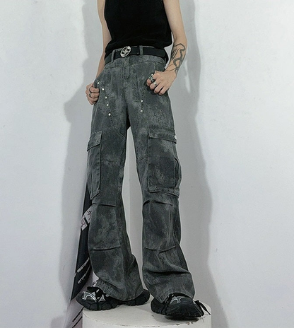 Multi-pocket Workwear Denim Jeans WN3243