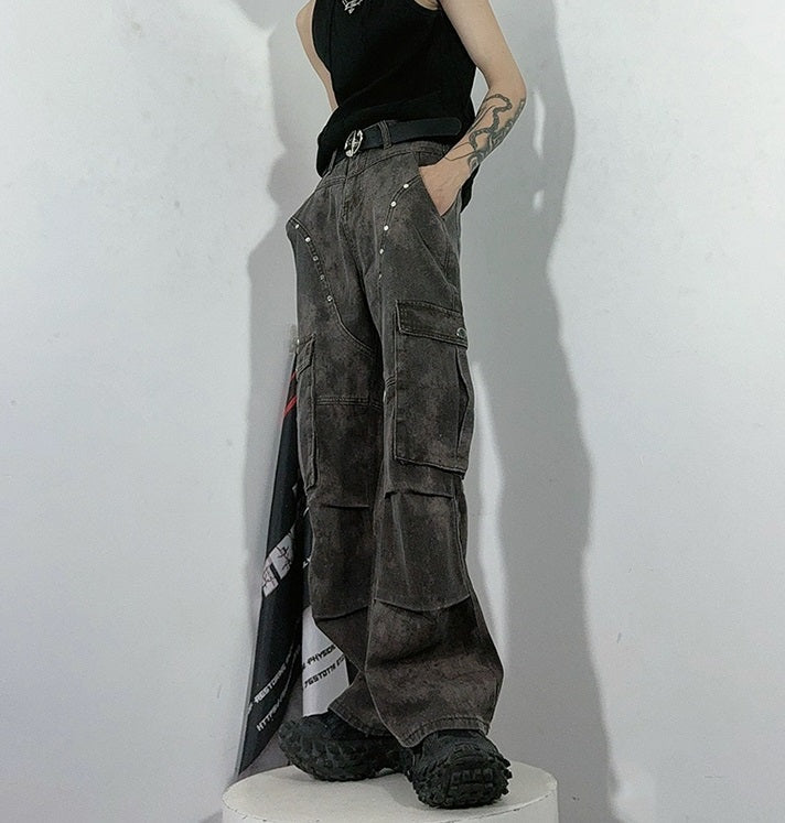 Multi-pocket Workwear Denim Jeans WN3243
