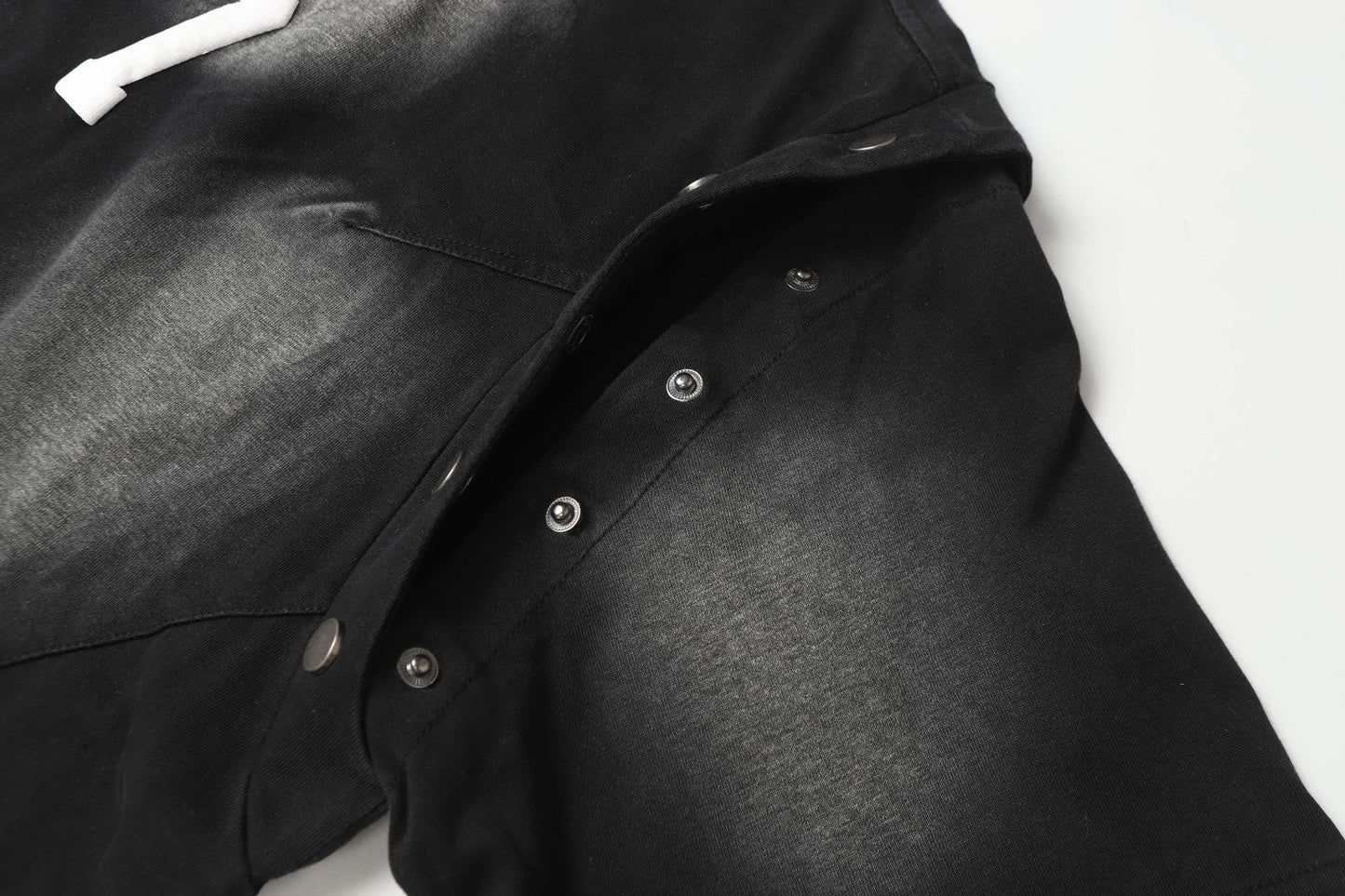 Washed Damage Detachable Vest Layered Short Sleeve T-Shirt WN16188