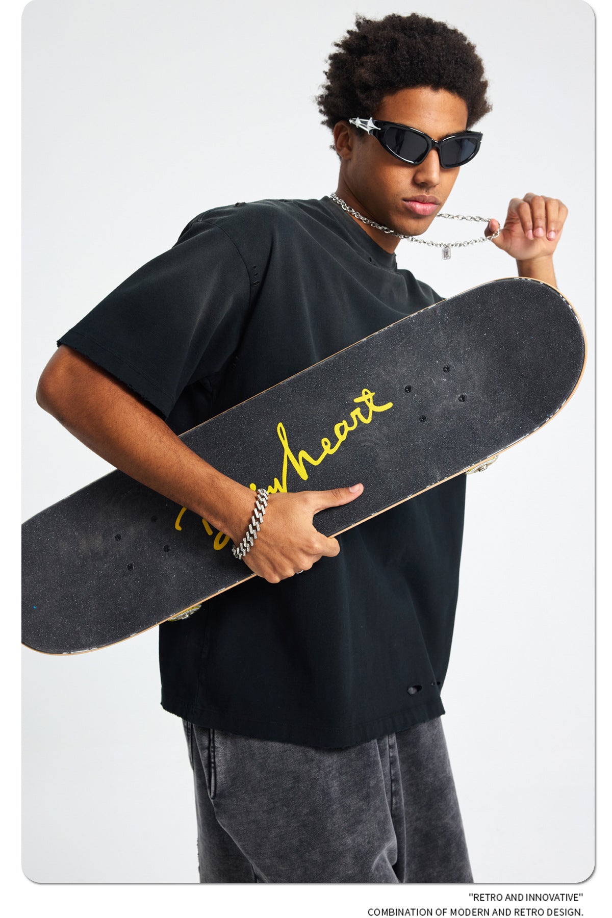 Spray Dye Damage Washed Short Sleeve T-Shirt WN16274