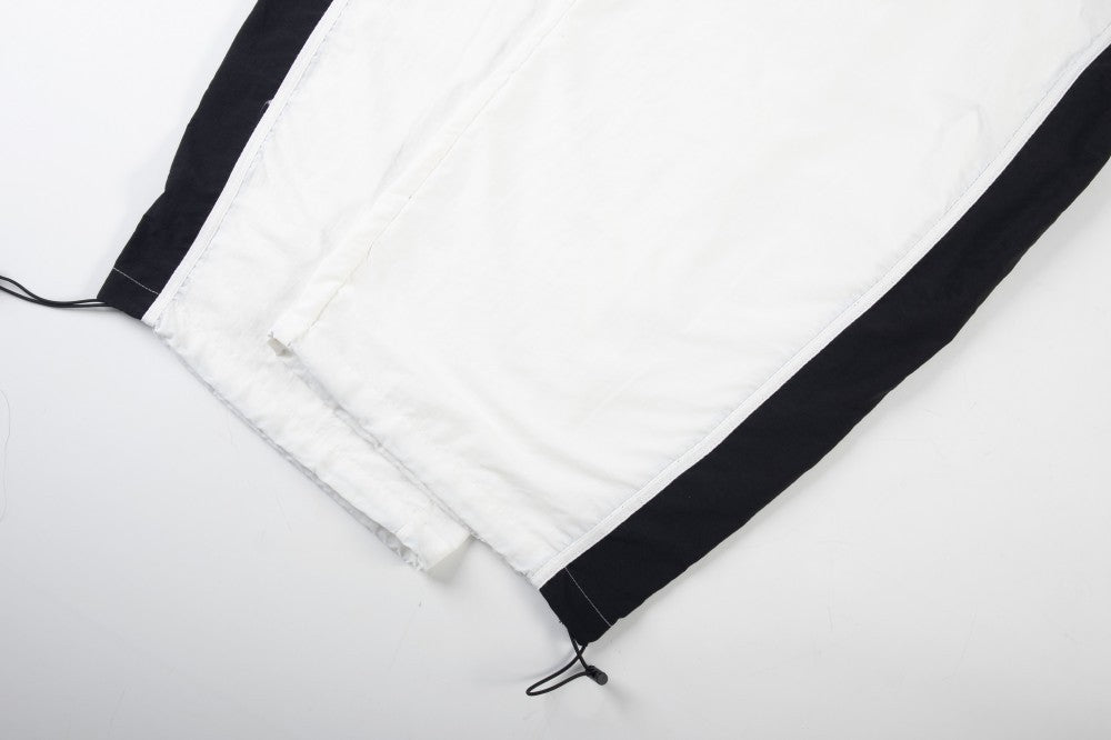 Double Waist Contrast Stripe Wide Leg Sweatpants WN28010