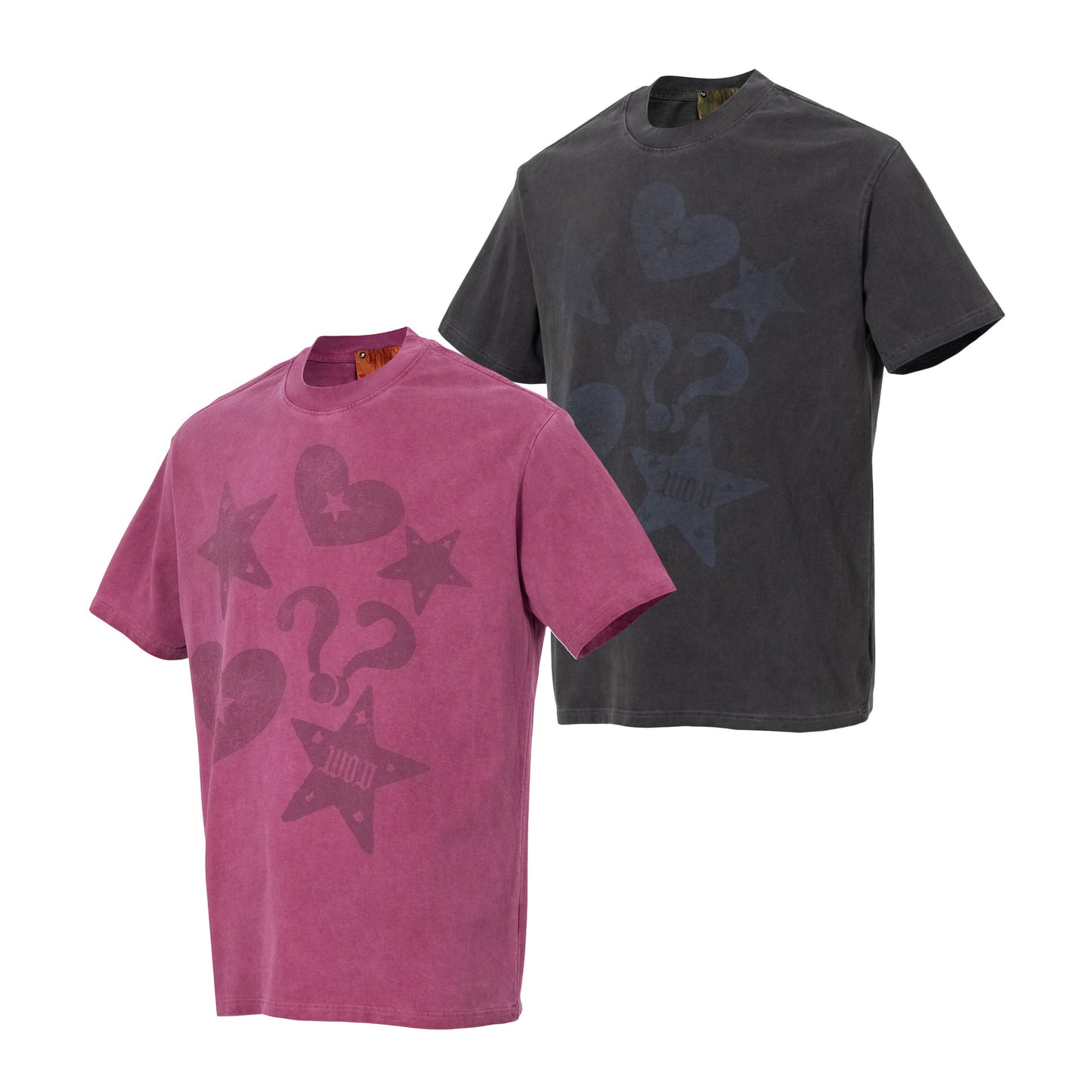 Heart Star Graphic Print Short Sleeve T-Shirt WN23583