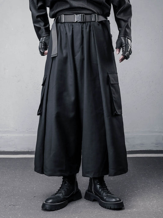 Multi-Pocket Cropped Wide Leg Pants WN22536