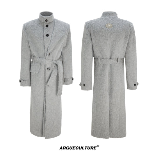 Heavyweight Belted Wool Long Coat WN22602