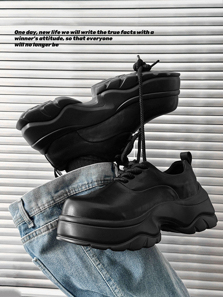 Platform Thick Sole Lace-Up Sneakers WN24513