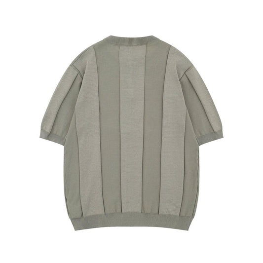 Henley Short Sleeve Summer Knit T-shirt WN26809