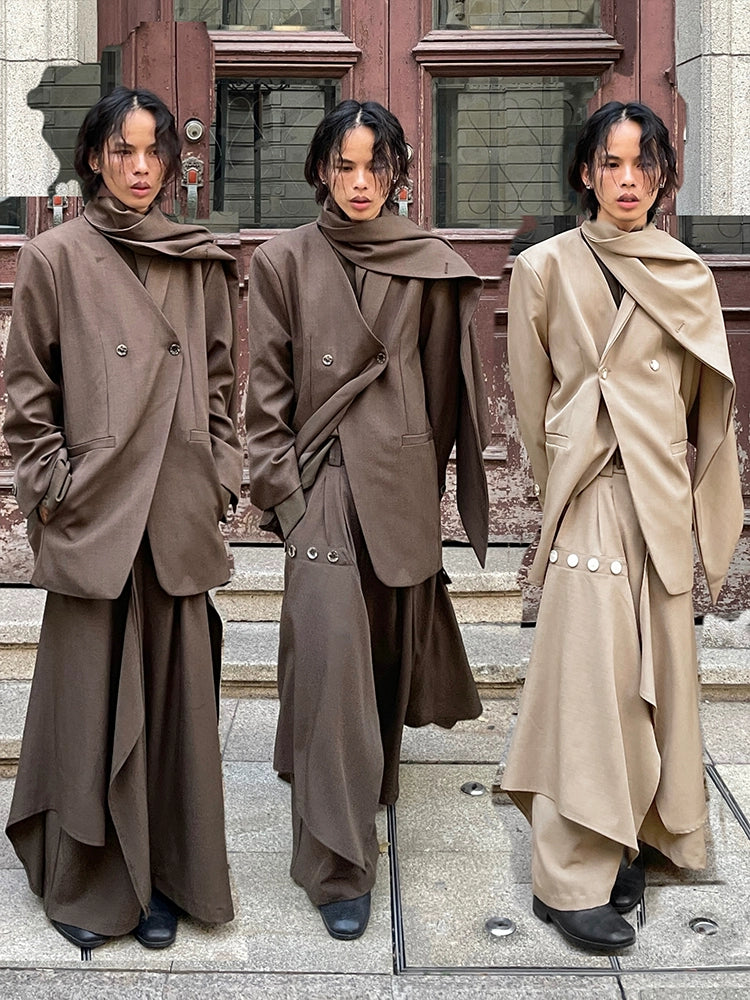 Cape Design Oversize Tailored Jacket WN19978