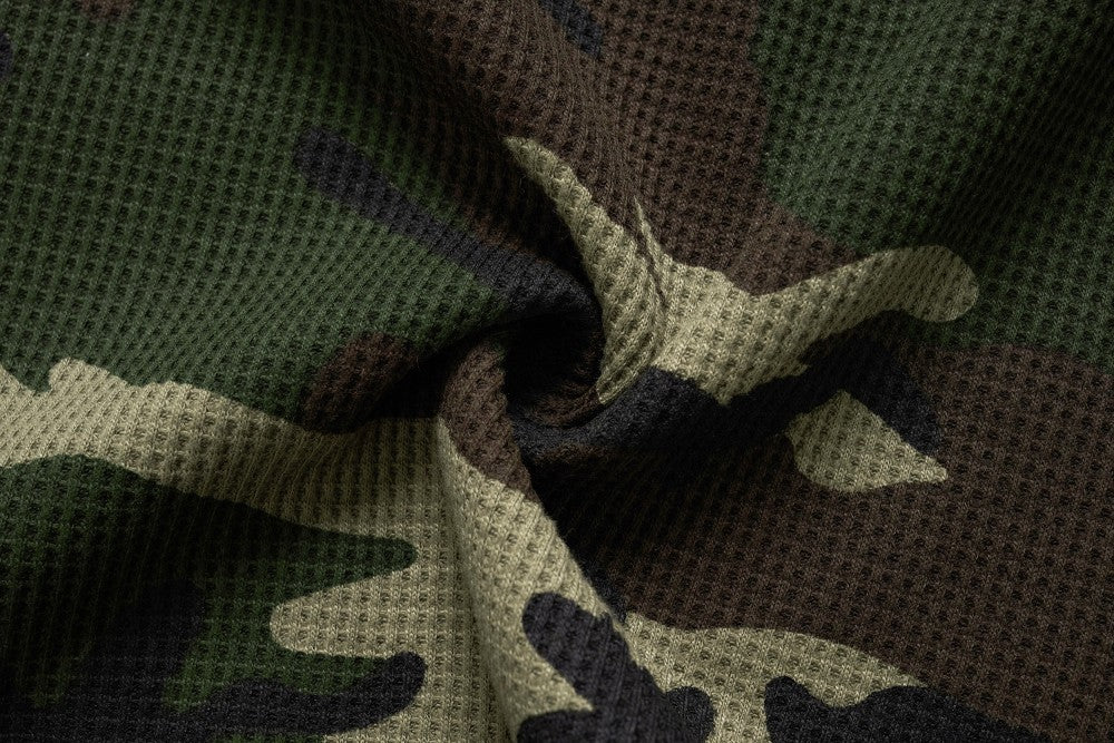 Camouflage Letter Graphic Long Sleeve T-Shirt WN27960