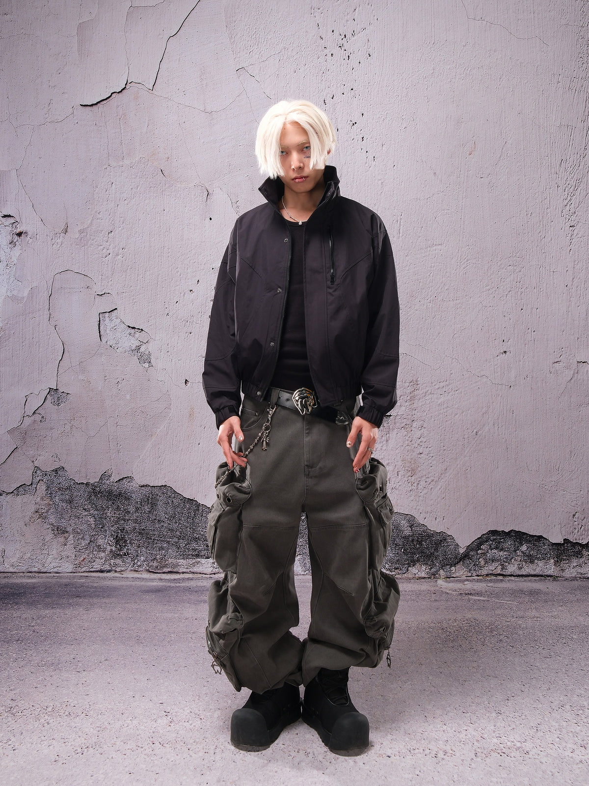 Stand Neck Panel Zip Jacket WN26631