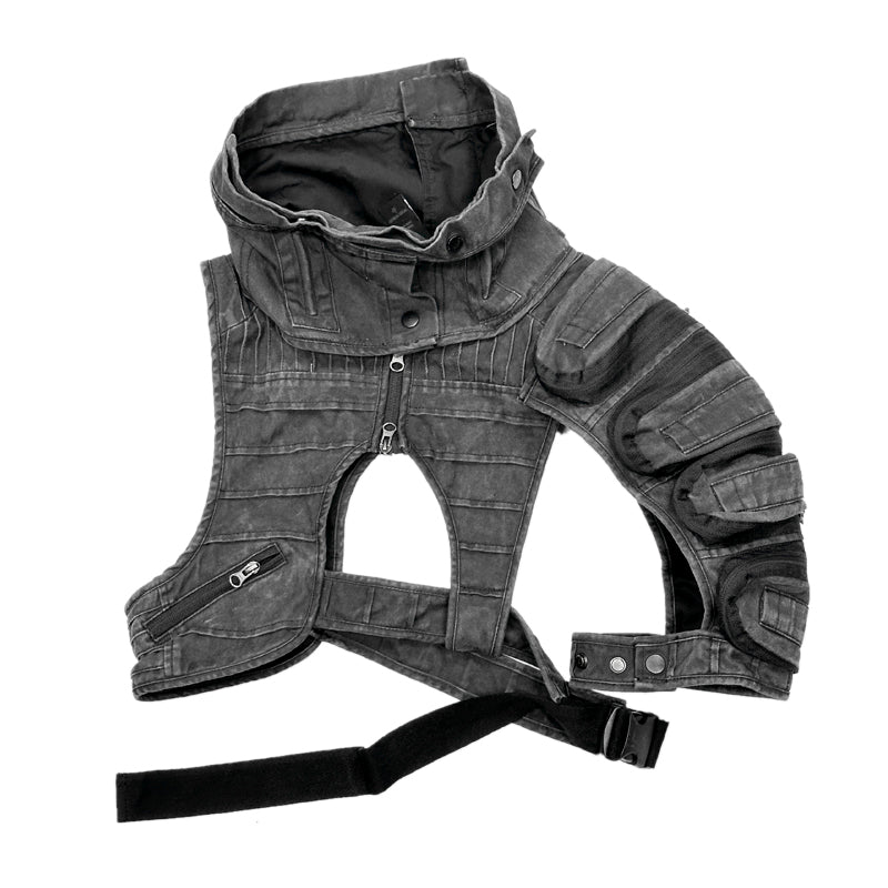 Asymmetric Deconstructed Single-Shoulder Vest WN13901