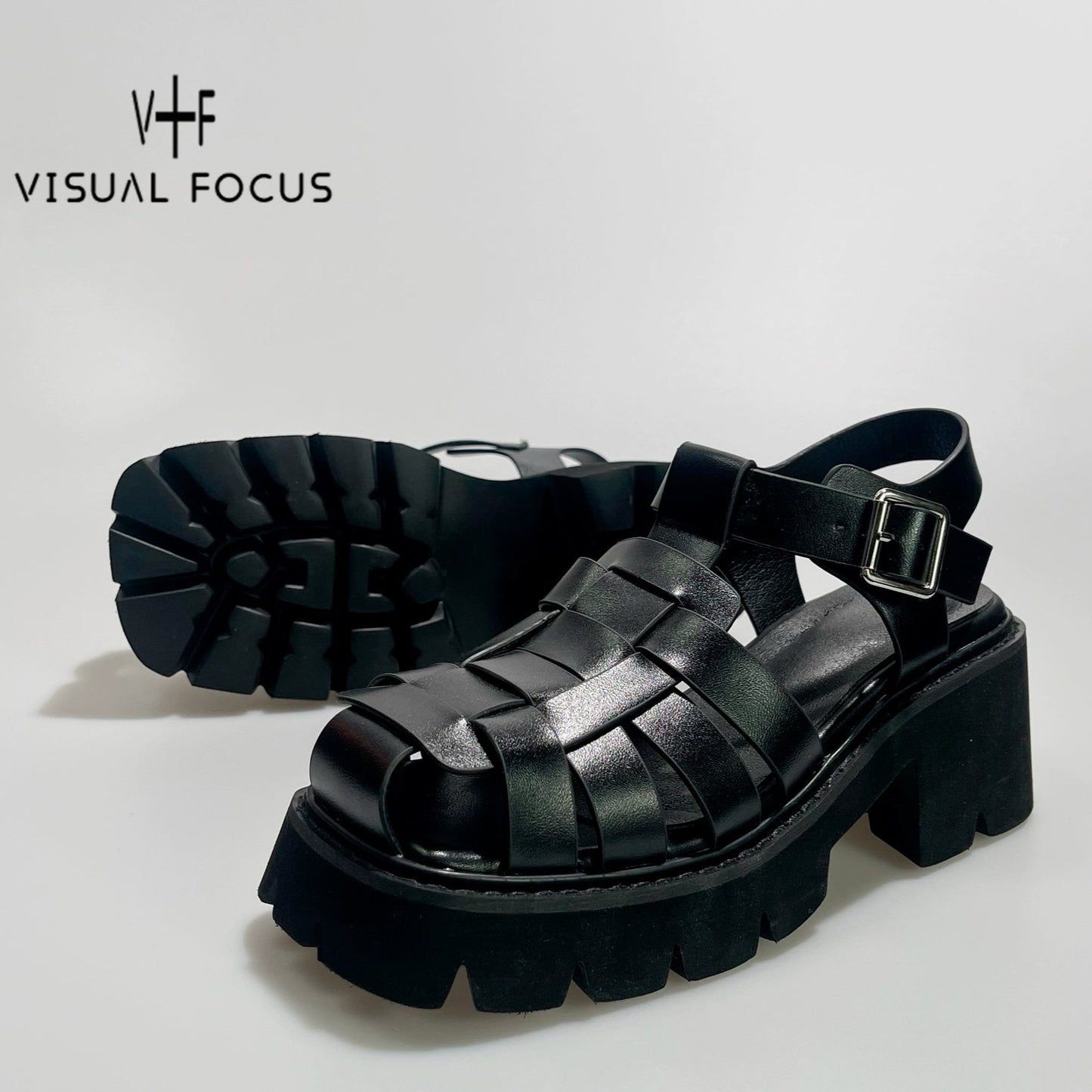 Square Toe Cutout Roman Sandals WN20618