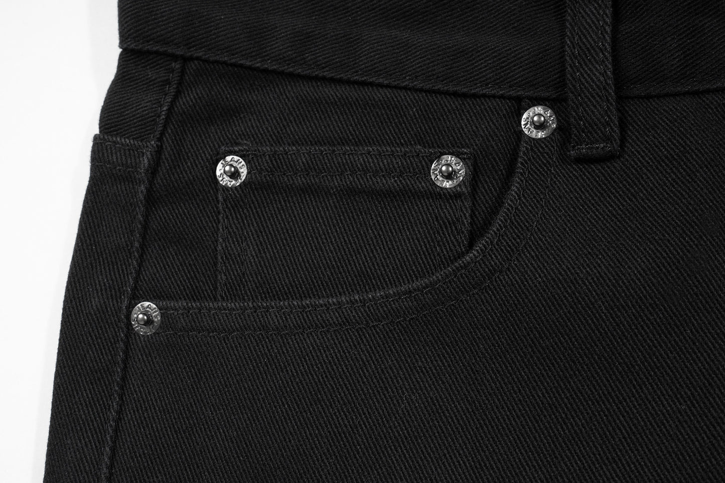 Washed Black Flare Denim Jeans WN12674