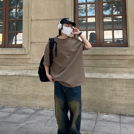 Cotton Basic Oversize Short Sleeve T-Shirt WN24365
