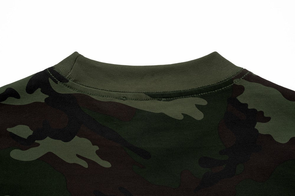 Camouflage Letter Graphic Short Sleeve T-Shirt WN28053