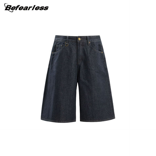 Raw Denim Wide Leg Half Jeans WN26405