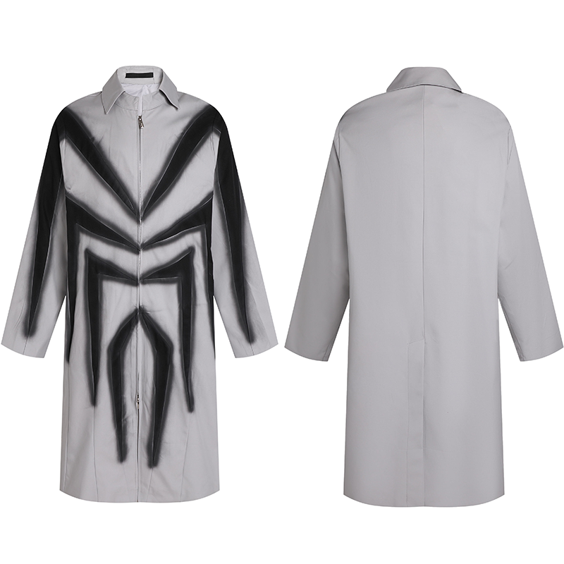 Spider Print Mid-Length Oversize Coat WN17008