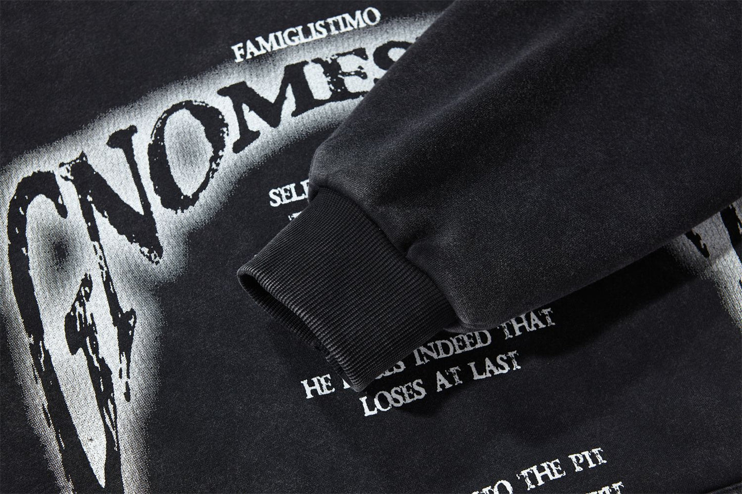 Oversize Letter Print Pullover Hoodie WN11500