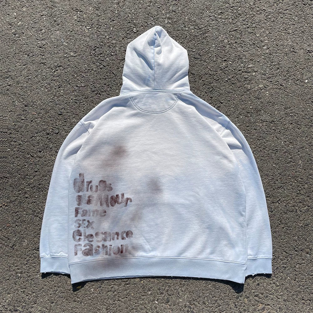 Graphic Letter Design Pullover Hoodie WN16679