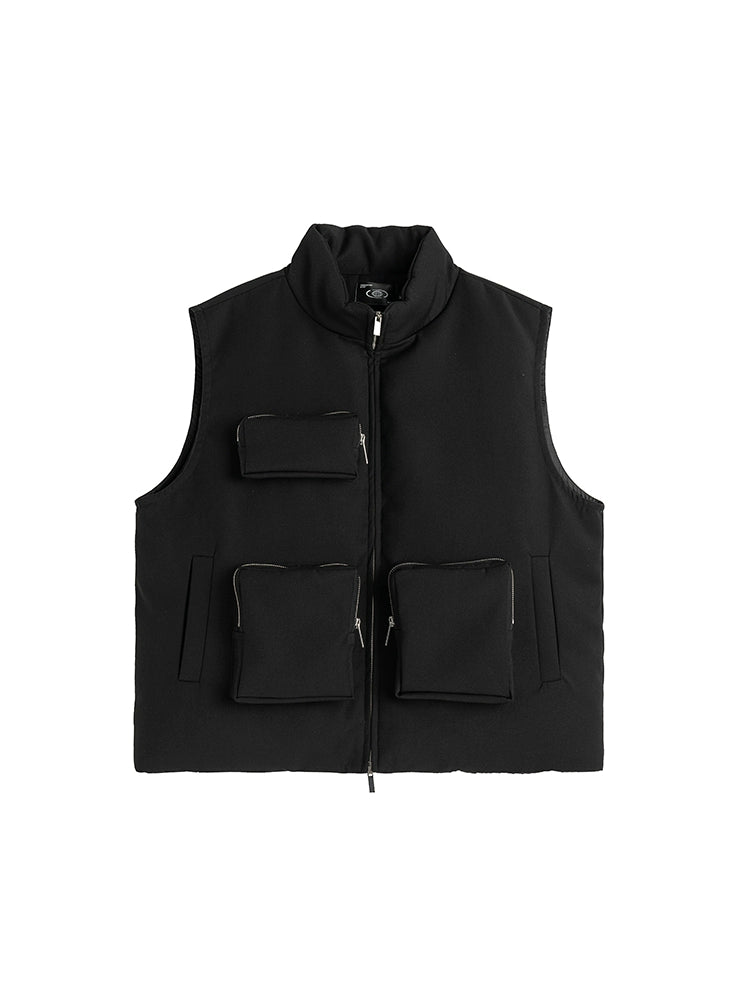 Solid White Duck Down Puffer Vest WN13294