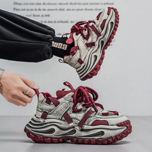 Washed Finish Platform Chunky Sneakers WN23361