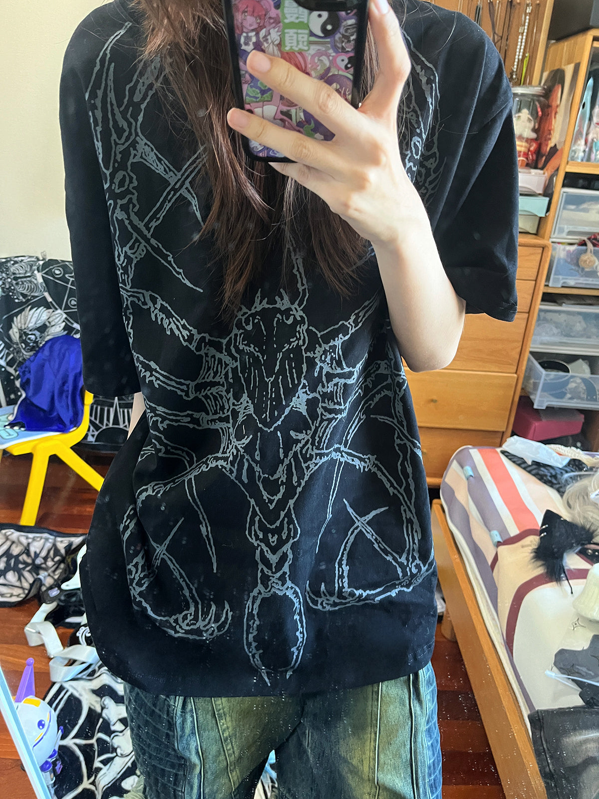 Oversize Print Short Sleeve T-Shirt WN15616