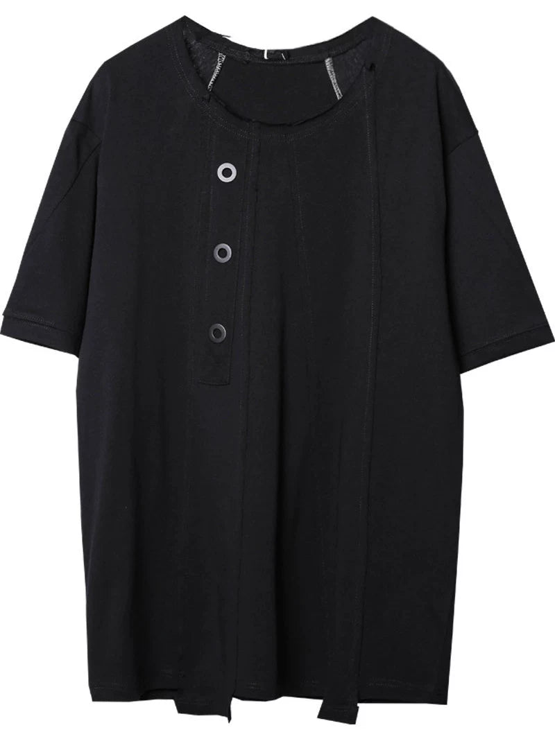 Irregular Deconstruct Design Short Sleeve T-Shirt WN22461