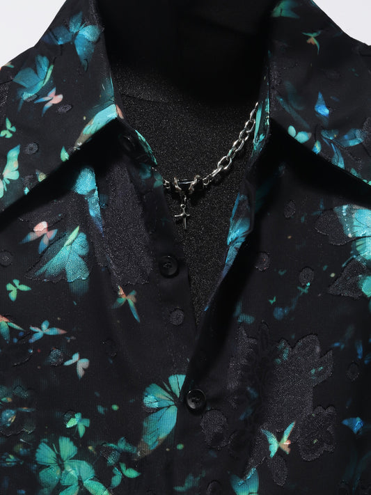 Butterfly Pattern Oversize Shirt WN23705