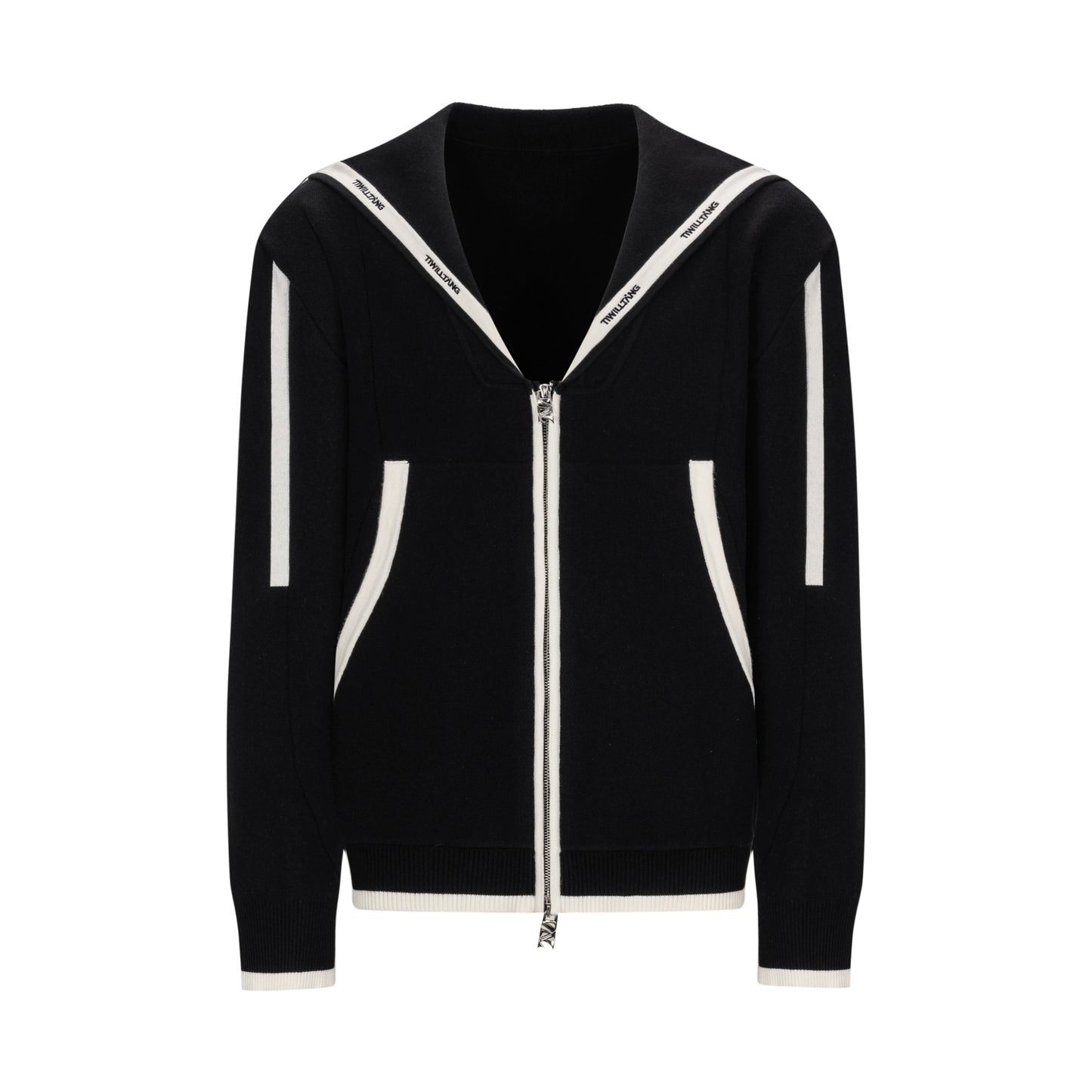 Sailor Collar Double Zipper Jacket WN10684