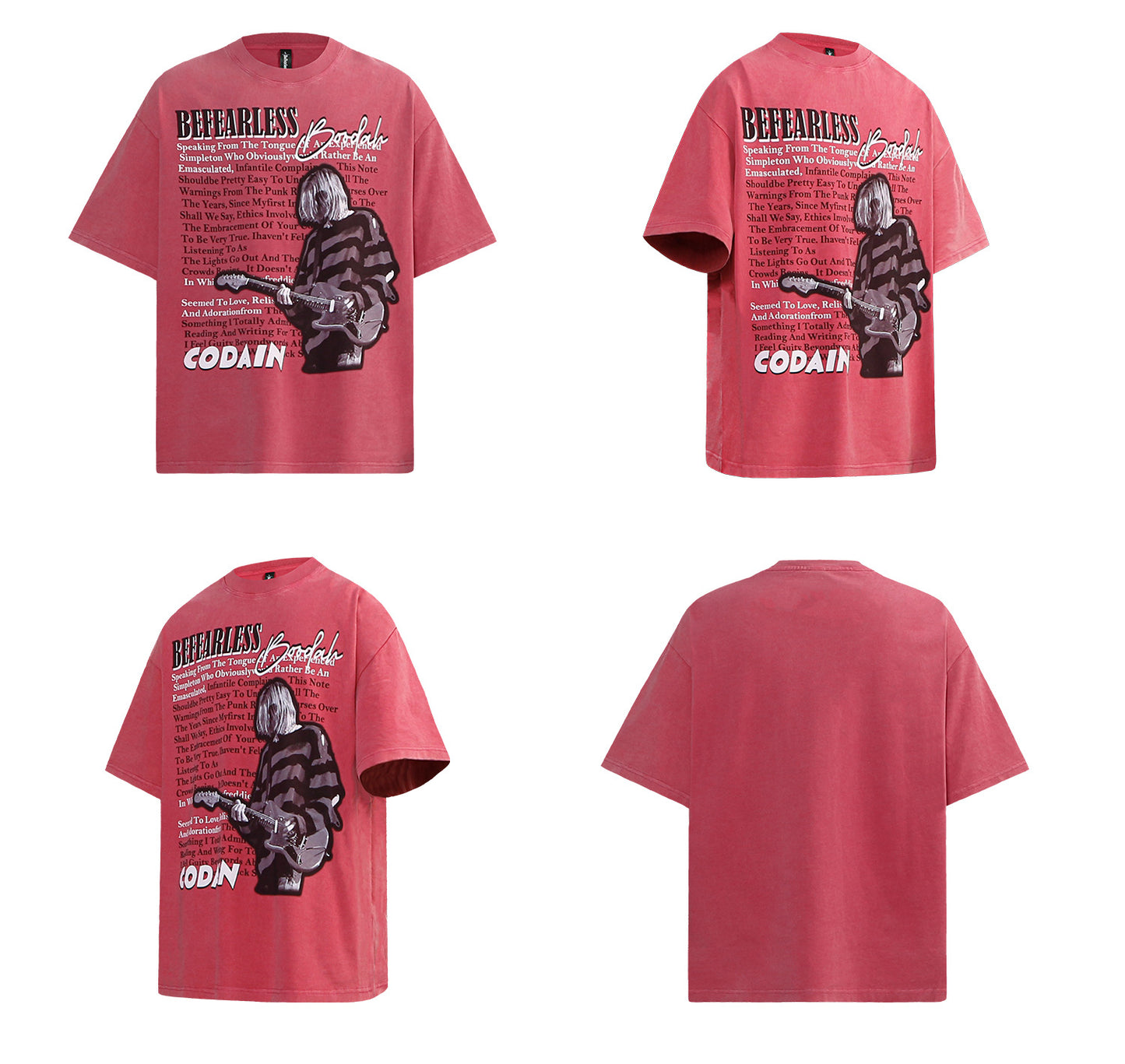 Washed Portrait Graphic Short Sleeve T-Shirt WN26270