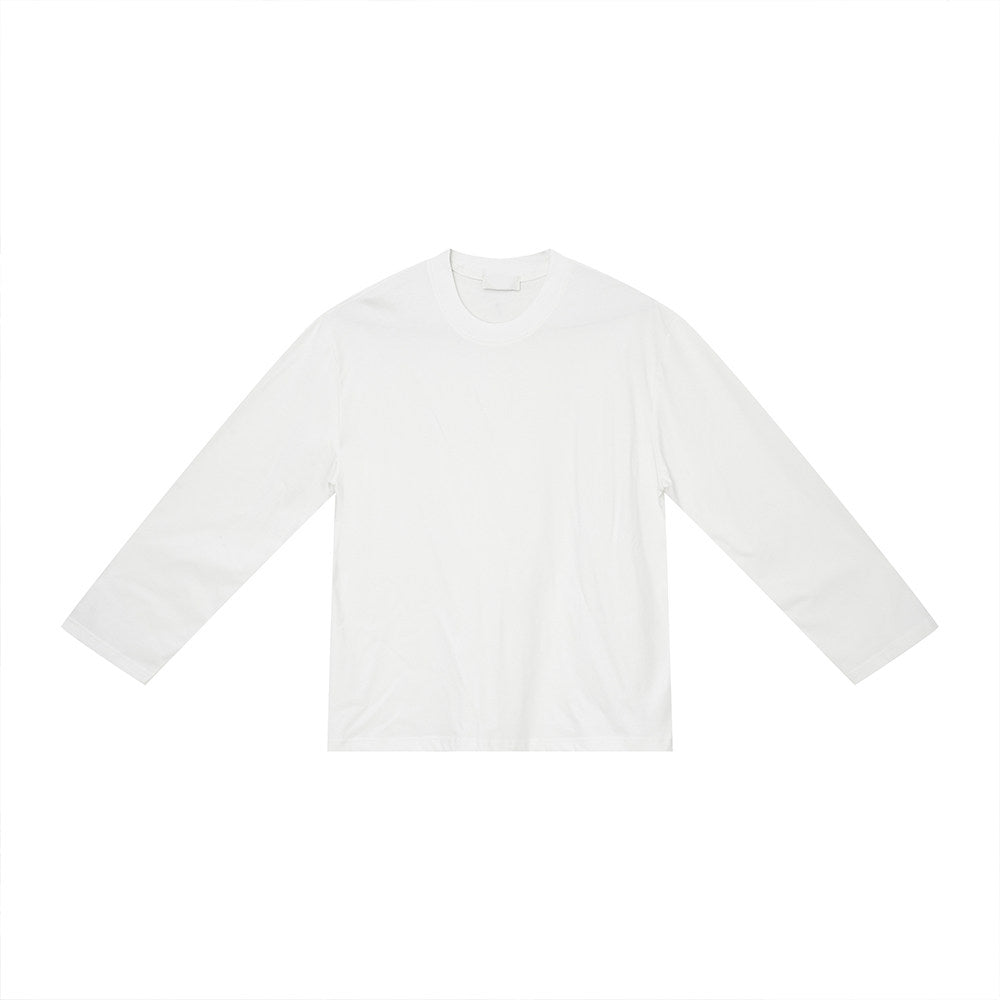 Solid Color Round Neck Long Sleeve T-shirt WN24961