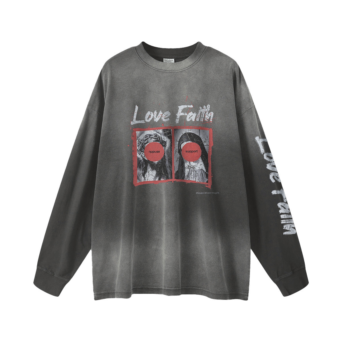 Abstract Graffiti Print Long Sleeve T-Shirt WN7843