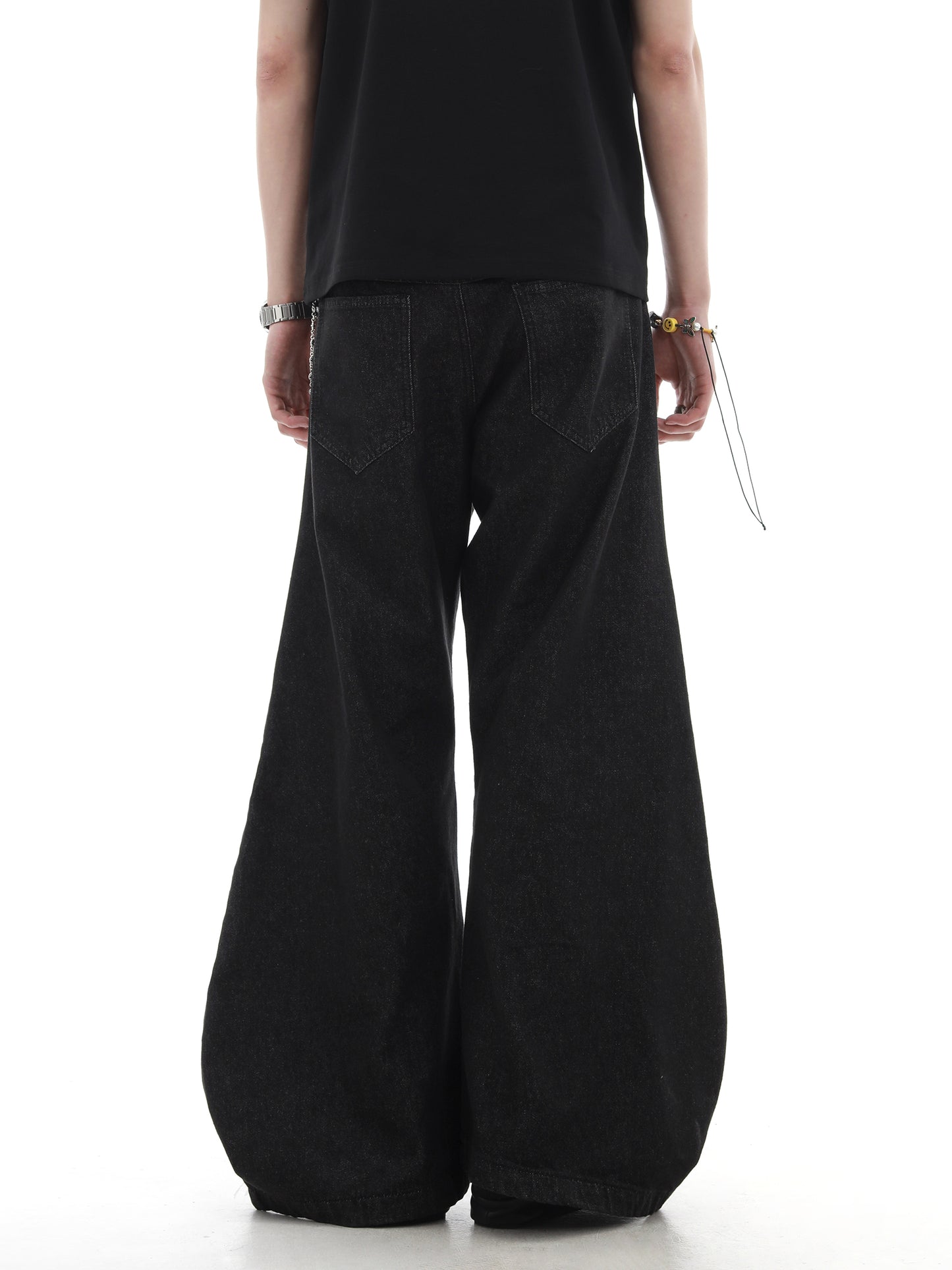 Studs Flare Denim Jeans WN15738