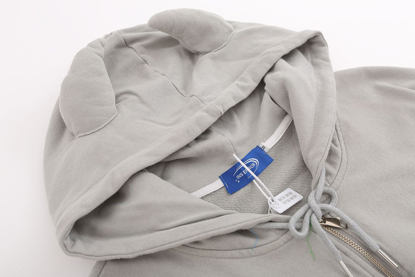 Letter Embroidery Washed Zipper Hoodie WN10984