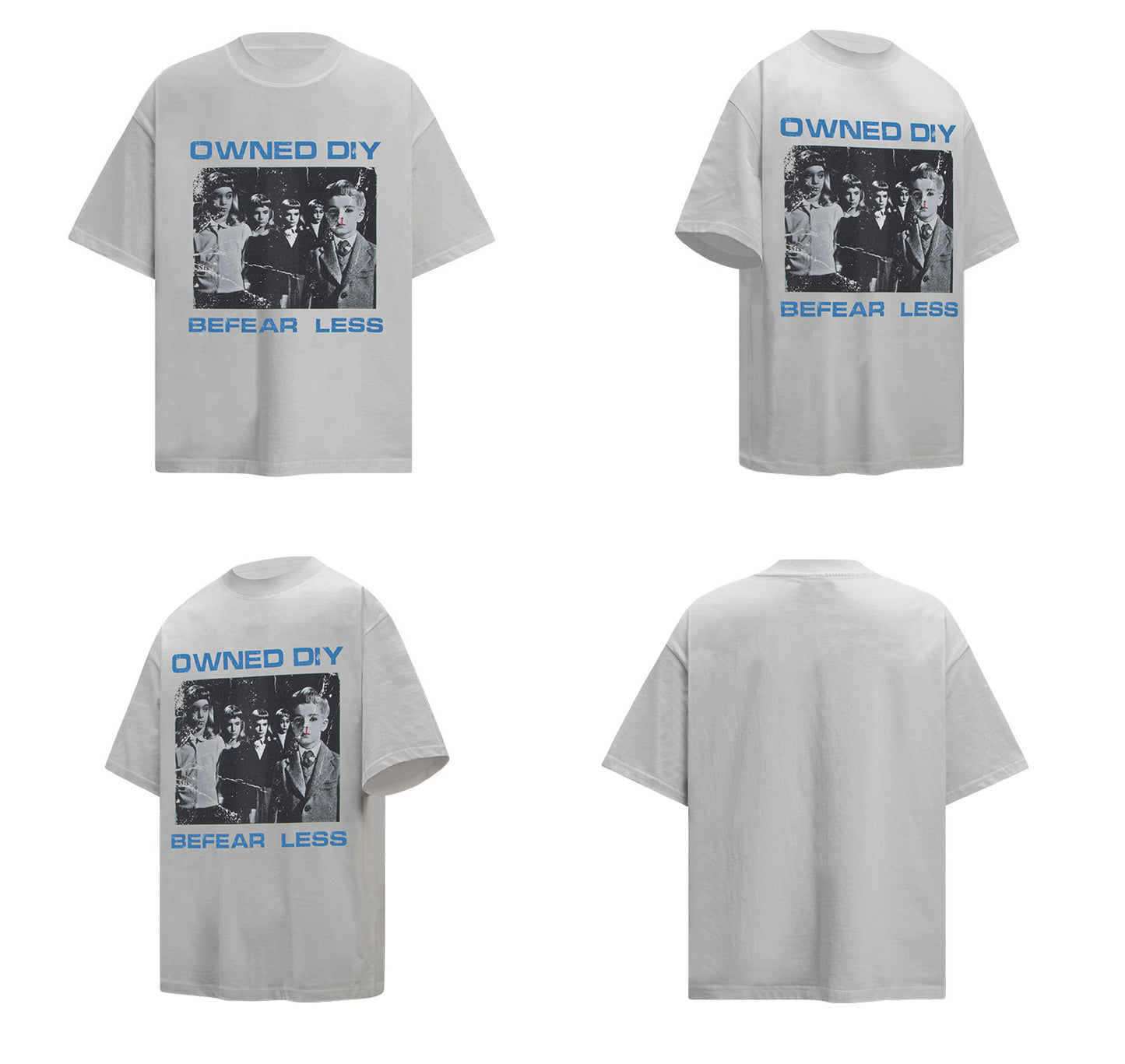 Washed Kids Photo Print Oversize Short Sleeve T-Shirt WN26322