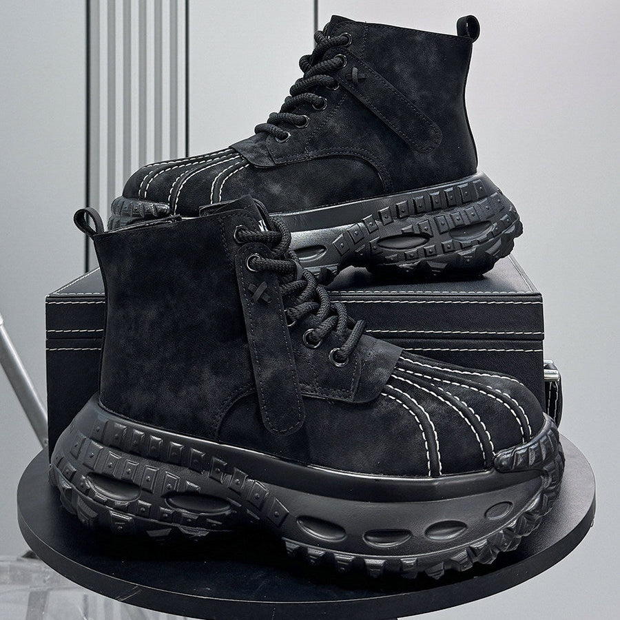 Suede Stitch Detail Chunky Sole Short Boots WN24614 – WONDER NOAH