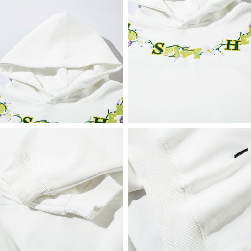 Floral Embroidery Oversize Hoodie WN11424