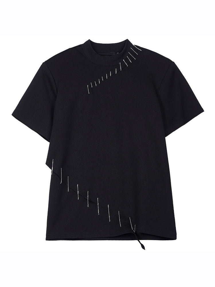 Metal Chain Design Short Sleeve T-Shirt WN15460