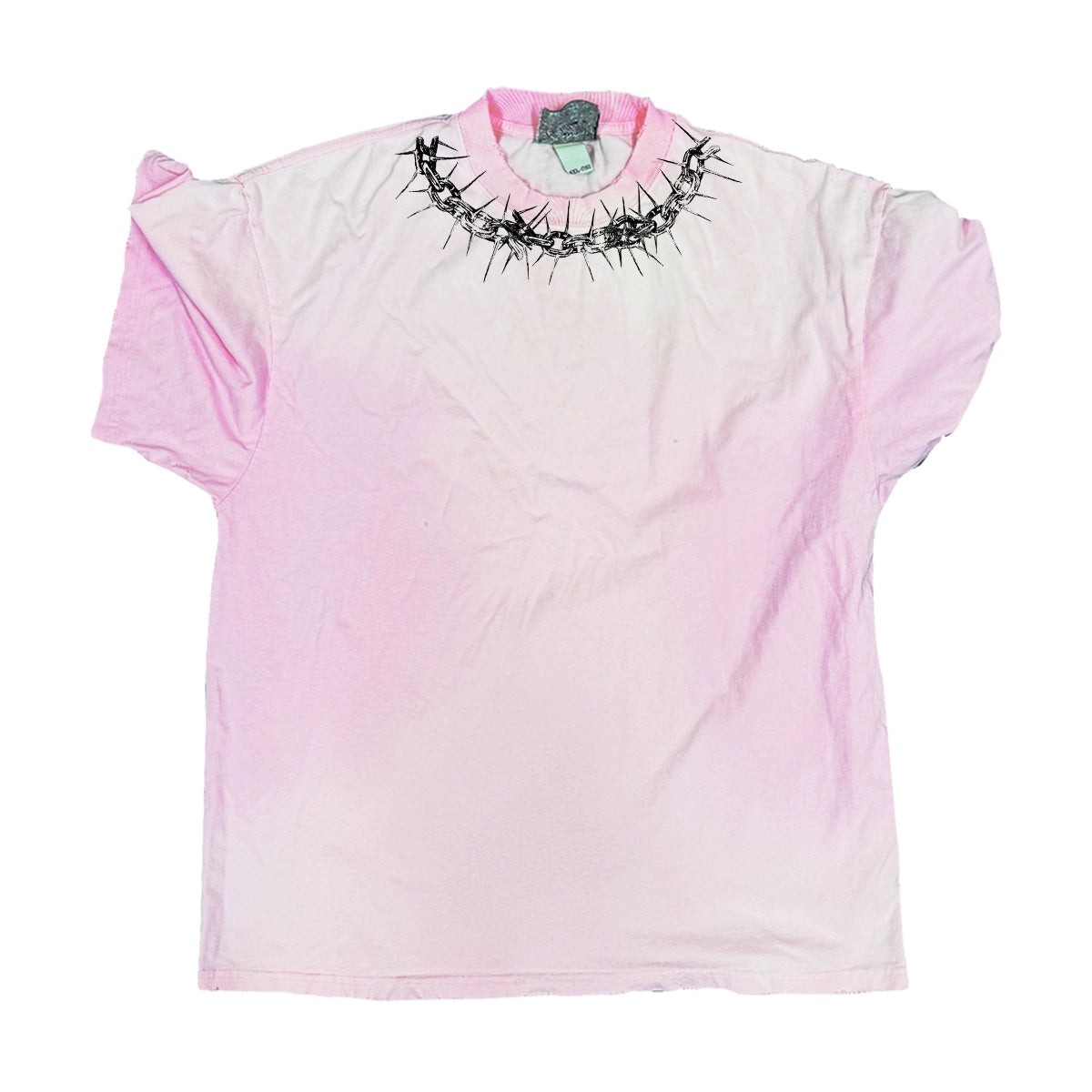 Studs Chain Design Short Sleeve T-Shirt WN16891
