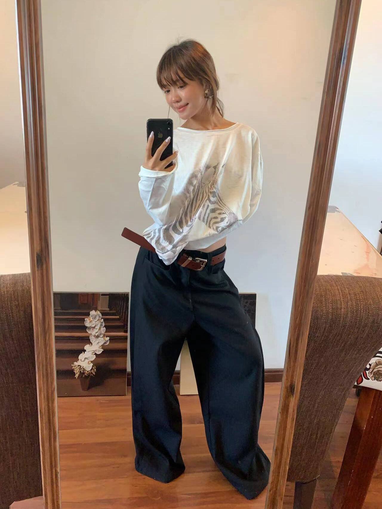 Wide Leg Pleats Trousers WN13786