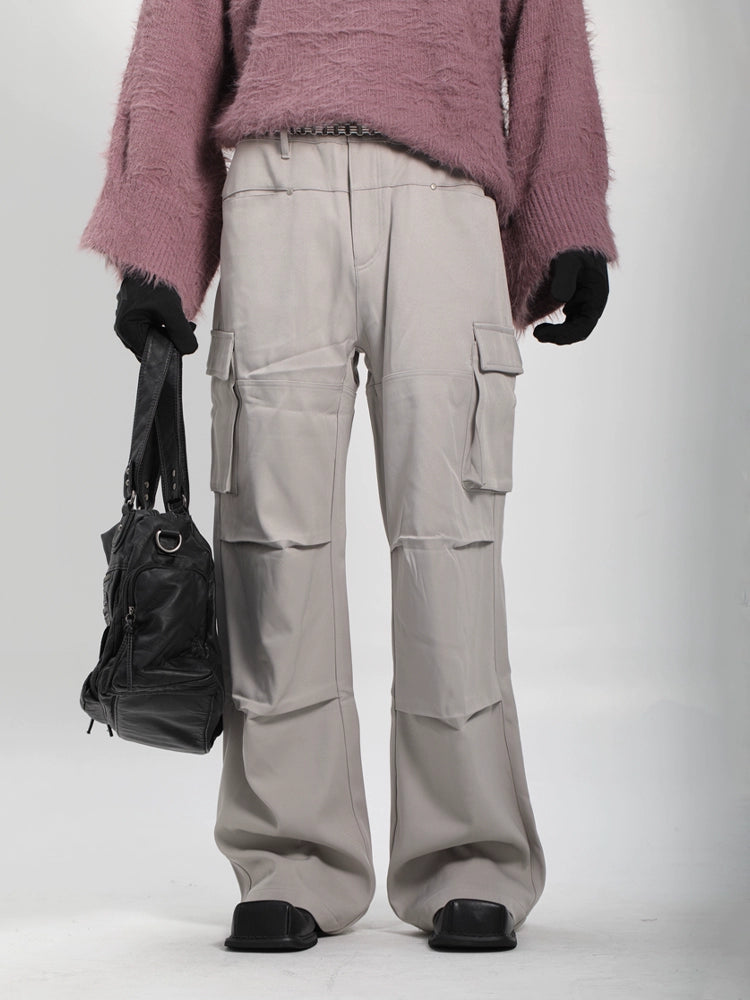 Mix Graphic Design Flare Cargo Pants WN18607